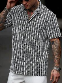 Manfinity RSRT Camisa casual de manga corta para hombres, de moda para el verano