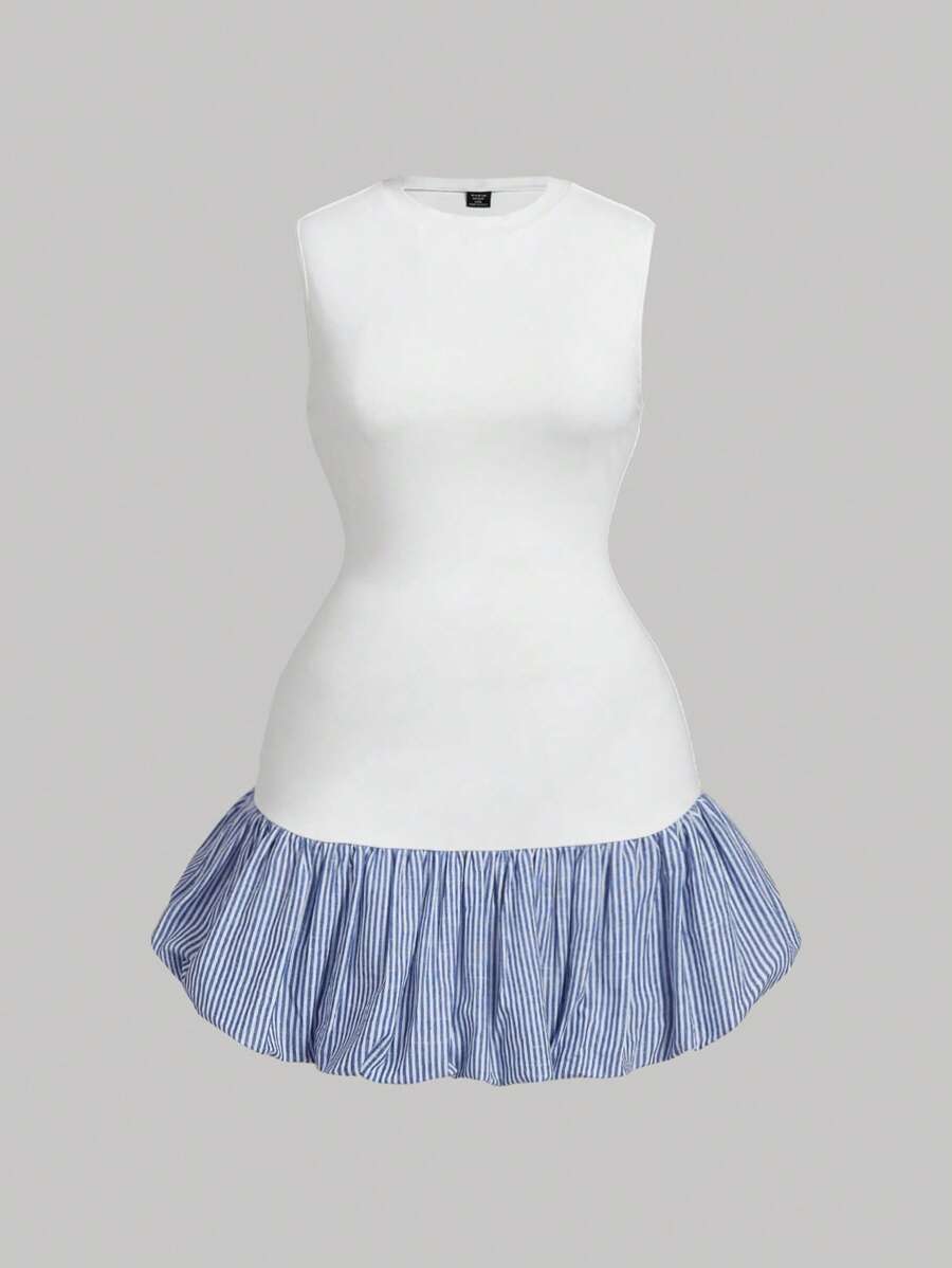 SHEIN MOD Plus Size Vintage Floral Ruffle Hem Cinched Waist Waist Dress, Flattering Dresses For Women Summer Women Short Dresses Women Clothing Dresses Summer Dresses For Women Women Mini Dresses New Arrivals Women Dress Cute Dresses For Women