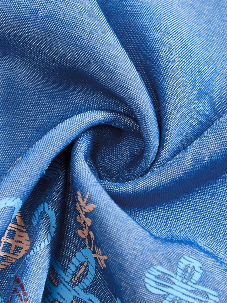 Conjunto de 2 piezas de talla grande con top de manga murciélago con estampado vintage y pantalones largos para vacaciones
