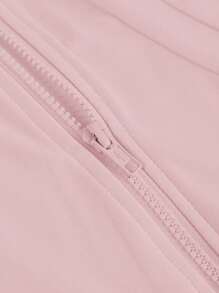 SHEIN Tween Girls' 4-Season Sports UV Protection Zip-Up Jacket, Slim Fit Athletic Activewear For Running, Gym, Yoga, Spring/Summer/Autumn/Winter