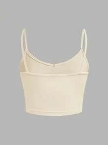 SHEIN EZwear 3 件套豹纹女式短款修身休闲吊带背心，适合夏季 - 彩色 - 查看 4