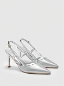 CUCCOO BIZCHIC Sandalias de tacón alto elegantes y de moda con decoración de rhinestones