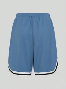 SHEIN Teen Boy's Loose Letter Print Street Style Shorts