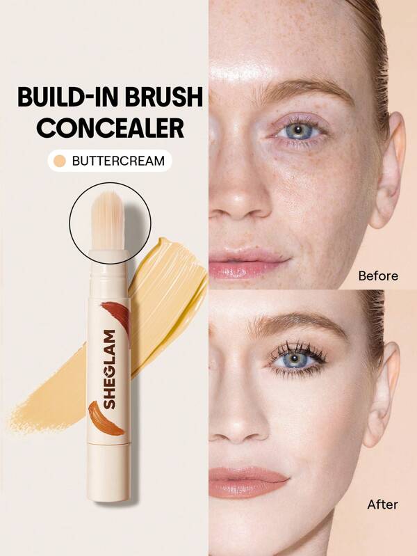 SHEGLAM Perfect Skin Concealer Mit Hoher Deckkraft, Buttercreme, 20 FarbtöNe, FlüSsiger Concealer-Pinsel, Feuchtigkeitsspendend, Schwerelos, Hydratisierendes Concealer-Make-Up FüR Den Ganzen Tag Abschluss Geburtstag Urlaub Sommer Herbst Autumn Y2K Schick Mode Damen Make-Up Kosmetik Party Strand Reise Camping DraußEn Schule Campus Ausflug Festivals Dekoration Geschenk PräSent Rose MäDchen Cosplay Beste Farbe Charme AtmosphäRe