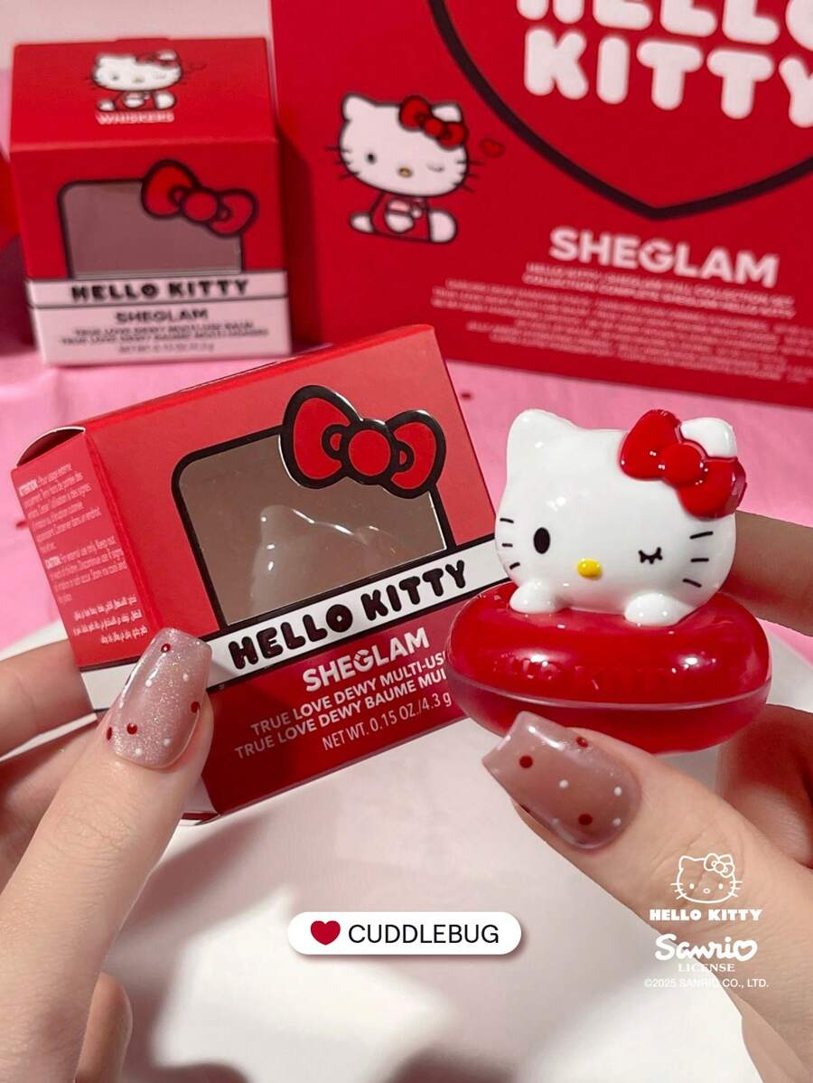Hello Kitty｜SHEGLAM 真愛露水多用途潤唇膏-Cuddlebug 品牌 美容 化妝 化妝品 適合女性與女孩 完美搭配夏季春季 Y2K 時尚 流行 生日 母親節禮物 假期 派對準備就緒 最佳顏色 - Cuddlebug - 查看 1