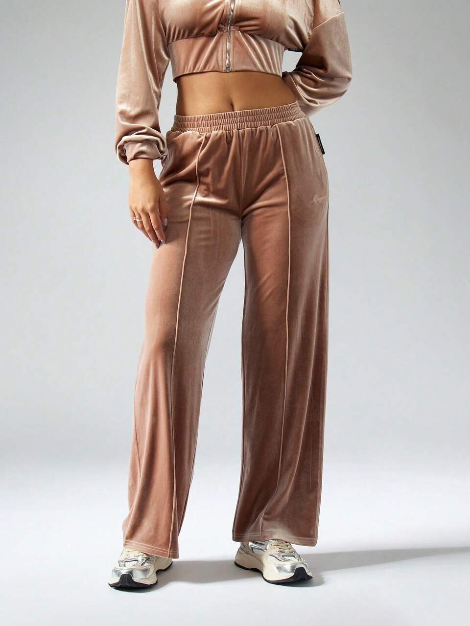 Missguided x Playboy Velvet Rhinestone Soft Plush Cozy Sweatpants