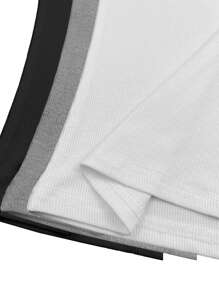 INAWLY Solva Women's Solid Color V Neck Ribbed Casual Tank Top - Multicolor - View 5