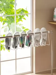 1pc/2pcs/3pcs/Set Toilet Paper Holder Wall-Mounted Tissue Rack, Bathroom Tissue Holder Without Drilling,Shoe Rack Organizer Shoe Storage Organiser - Black - View 3