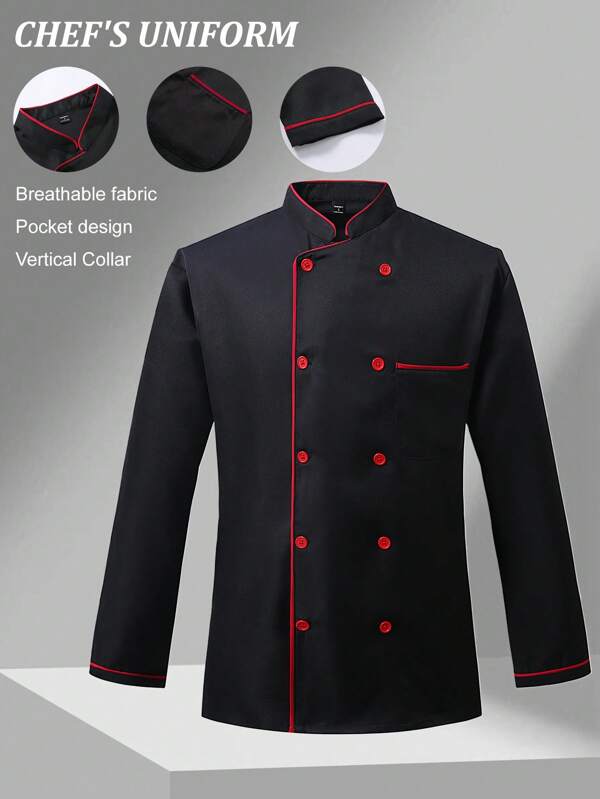 Manfinity Homme Chemise de chef pour hommes, style minimaliste convenant pour l'été
