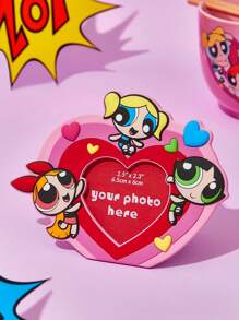 THE POWERPUFF GIRLS X SHEIN 1 件可爱卡通肖像双面相框和冰箱贴 - 紅色 - 查看 4