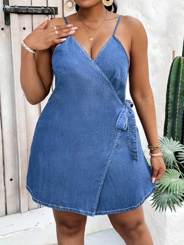 SHEIN Lady Plus Size Denim Slip Dress, Casual Vacation Spaghetti Strap Mini Blue Summer,Vacation Outfits Woman,Easter,Spring,Western,Office Outfits For Women,Rave Outfits,Baby Shower Dress,Cottagecore,Country Outfits Women,Old Money Style Women,Going Out Outfits, ,Festival Outfits,Rodeo Outfit,Airport Outfit For Women,Kpop,Tropical Vacation Woman Clothes,Nashville Outfits,European Summer,Concert,Cowgirl Outfit,Graduation Outfit Beach Outfits For Woman,Vacation Outfits Women,Beach,Boho Women Clothing,Cruise Attire Women,Old Money Style Women,Ibiza Outfits,Boho Chic,Dresses For Women Elegant Birthday Dresses For Women Graduation Dress Beach Dress Sundress Vacation Dress Boho Dress Women Western Dresses For Women Tea Party Dress Tropical Dress