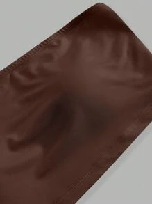 SHEIN SXY 2 Packs Women's Stretch Strapless Casual Versatile Sexy Cropped Tops With Built-In Bra Pads - Brown - View 4