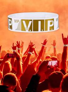 Paquete de 100 pulseras de papel reutilizables y impermeables con adhesivo para identificación rápida de invitados VIP en eventos, conciertos, festivales, clubes, fiestas, regalos de Navidad, suministros, de colores múltiples y ligeras - Multicolor - Ver 7