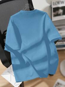 青少年男孩休闲图案印花短袖 T 恤，适合夏季