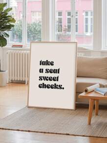 1 件无框趣味印刷墙面艺术装饰、幽默艺术品、休闲文字设计帆布印刷墙画、时尚名言海报、积极谚语画、励志短语家居装饰、海报、房间美学、理想礼物，适用于客厅、卧室、浴室、咖啡厅、无框