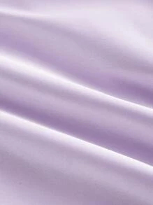 SHEIN MOD Women's Purple Plunging Draped Neck Lace Patchwork Dress,Lavender Dress - Mauve Purple - View 4