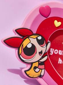 THE POWERPUFF GIRLS X SHEIN 1 件可爱卡通肖像双面相框和冰箱贴 - 紅色 - 查看 5