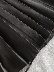 Baby Girl Solid Color Pleated Skirt, New Style, Comfortable, Classic And Minimalist For Outdoor - Black - View 6