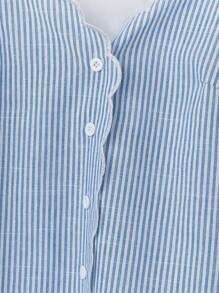 Rusticease Top de camisola a rayas para mujer, minimalista y de moda, adecuado para el verano