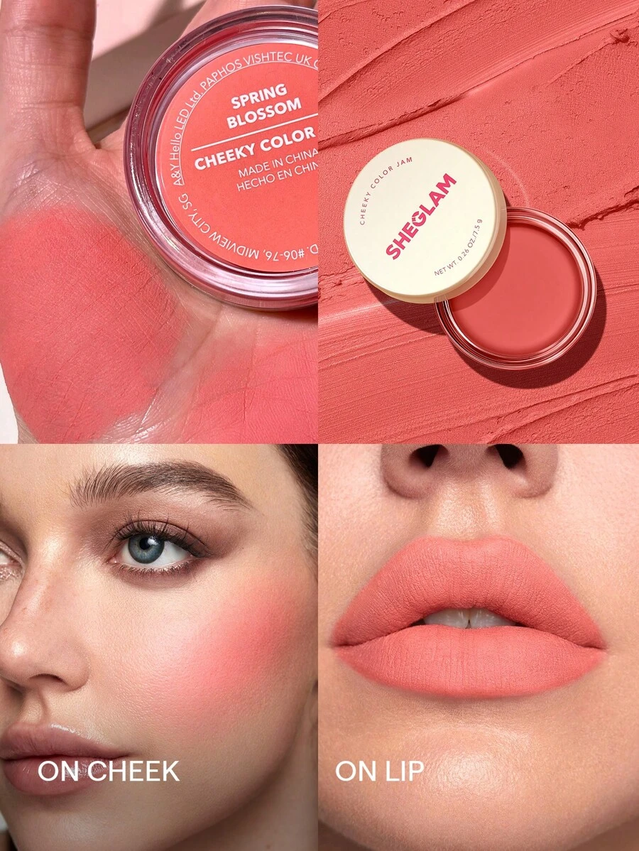 SHEGLAM Cheeky Color Jam-Spring Blossom 6 色多用途霜狀腮紅唇膏霧面高色調天然腮紅粉臉部彩妝促銷腮紅 品牌 美容 化妝 化妝品 適合女性與女孩 完美搭配冬季 Y2K 時尚 流行 生日禮物 假期 派對準備就緒 最佳顏色 - Spring Blossom - 查看 1