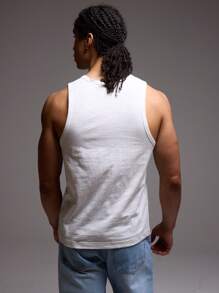 Musero Crepe Fitted Tank Top For Spring Summer - White - View 4