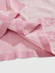 ROMWE MEN Street Life Men's Color Block Jacquard Knit Sweater, Vacation