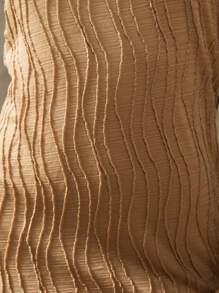 MISSGUIDED Bodycon Mini Dress Strapless Sleeveless Ruched Pleated Party Club Night Out Summer Fall Bandeau Dress - Khaki - View 4