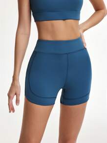 Lifespree Pantaloncini casual da donna in colore unito, di stile minimalista, adatti per l'uso quotidiano