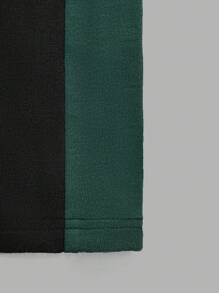 RueChic Conjunto de camisetas regulares de algodón para hombres con bloques de color y parches