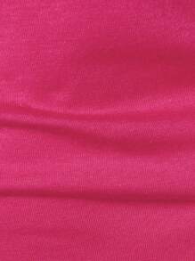 Manfinity Homme Men's Letter Print Casual Short Sleeve T-Shirt, Suitable For Daily Wear - Hot Pink - View 4