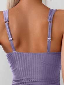 Swim Chiccia 1pc Women's Solid Color Spaghetti Strap One-Piece Swimsuit, Minimalist And Fashionable For Summer
