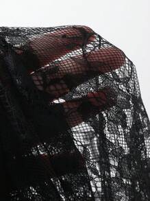 FRIFUL Women Lace Trim Minimalist A-Line Skirt, Casual For Daily Wear Y2k - Black - View 10