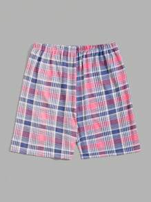RueChic Men Cottonline 2pcs Pack Plaid Printed Regular Loungewear Shorts - Multicolor - View 8