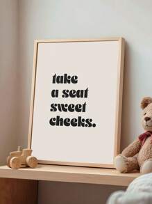 1 件无框趣味印刷墙面艺术装饰、幽默艺术品、休闲文字设计帆布印刷墙画、时尚名言海报、积极谚语画、励志短语家居装饰、海报、房间美学、理想礼物，适用于客厅、卧室、浴室、咖啡厅、无框