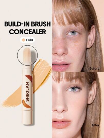 Perfect Skin High Coverage Concealer-Fair 20 Shades Liquid Concealer Brush Moisturizing Weightless All-Day Hydrate Concealer Makeup Brand Beauty Makeup Face Paint Cosmetic For Women Girls Perfect For Fall Winter Ideal For Y2K Fancy Fashion Suitable For Birthday Christmas Present Party Ready Best Color