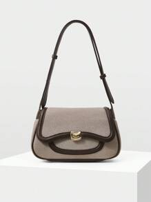 MOTF PREMIUM 拼色边饰单肩包，通勤