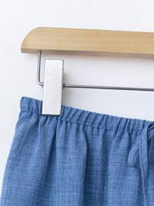 Rusticease Falda larga de estilo minimalista de unicolor de lino de sirena, adecuada para el verano