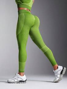 POWERISTA Powerista Jacquard-Patchwork Leggings mit hohem Bund und nahtlos
