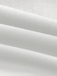 SHEIN Sports Women's Contrast Color Block Zip Neck Short Sleeve Outdoor T-Shirt - White - View 4