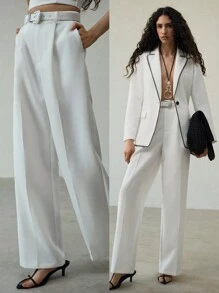 MOTF PREMIUM Pantaloni da tailleur con piega pressata - Bianco - Visualizzare 1