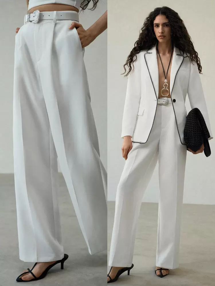 PRESS CREASE TAILORED SUIT PANTS