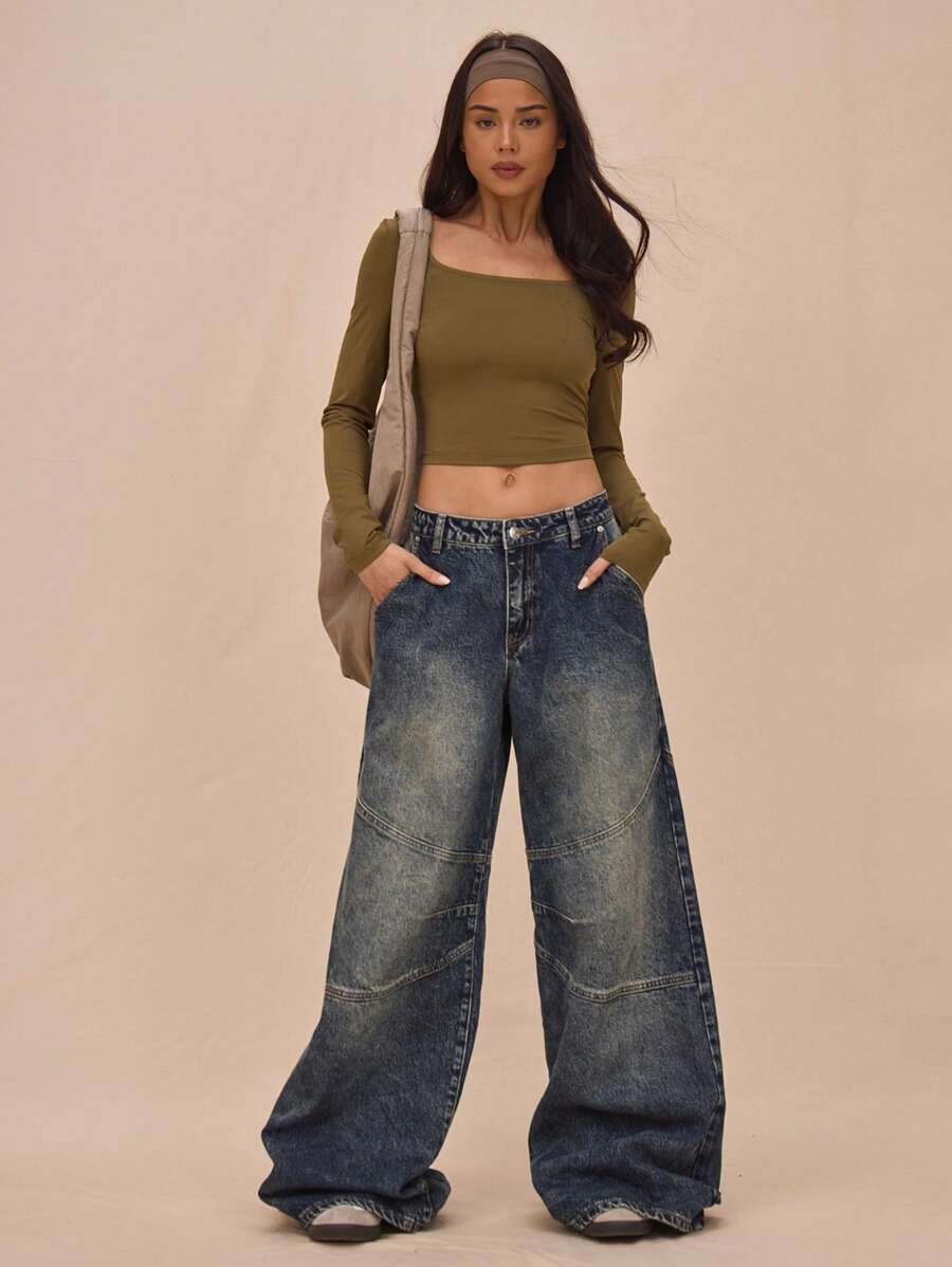 MUSERA Women Jeans 90's Streetwear Cute Summer Thanksgiving