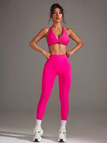 SHEIN Sports 女士瑜伽吊带背心和紧身裤运动套装