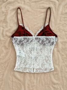 Soleia سيدات قميص نوم شيفون عطلة مع فتحة أمامية مفتوحة، زخرفة فريدة من القوس متباين اللون، حافة مموجه وياقة ممزقة، ملابس حفلات رومانسية وجذابة