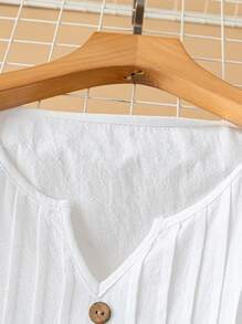 Rusticease Blusa sin mangas con cuello en pico, de unicolor casual para vacaciones de mujer