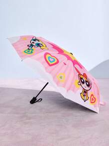 THE POWERPUFF GIRLS X SHEIN 1 chiếc ô gấp ba tự động đóng mở hình hoa, bong bóng, hoạt hình dễ thương, có chức năng chống nắng, thích hợp cho đi học, đi làm, đi chơi và sử dụng hàng ngày, được thiết kế cho sinh viên đại học, học sinh trung học, người dùng nam và nữ - Nhiều màu - Xem 6