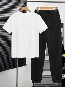 2pcs/Set Teen Boy Casual Pullover Outfit, Suitable For Summer