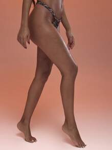 Musera Resort Floral Leopard Thick Waistband Ruched Bikini Bottoms Swimwear Sexy Ibiza Fits Spring Summer Vacation Beach Boho Cheetah Goddess