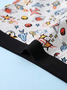 7pcs/Pack Men's Spaceship Print Boxer Briefs - Multicolor - View 3