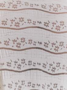 MUSERA Knitted Floral Maxi Skirt Boho Hippie Bohemian Elegant, For Holiday, Cute Dainty Fields Party - Apricot - View 6